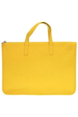Loewe Anagram Leather Yellow Business Bag 1903